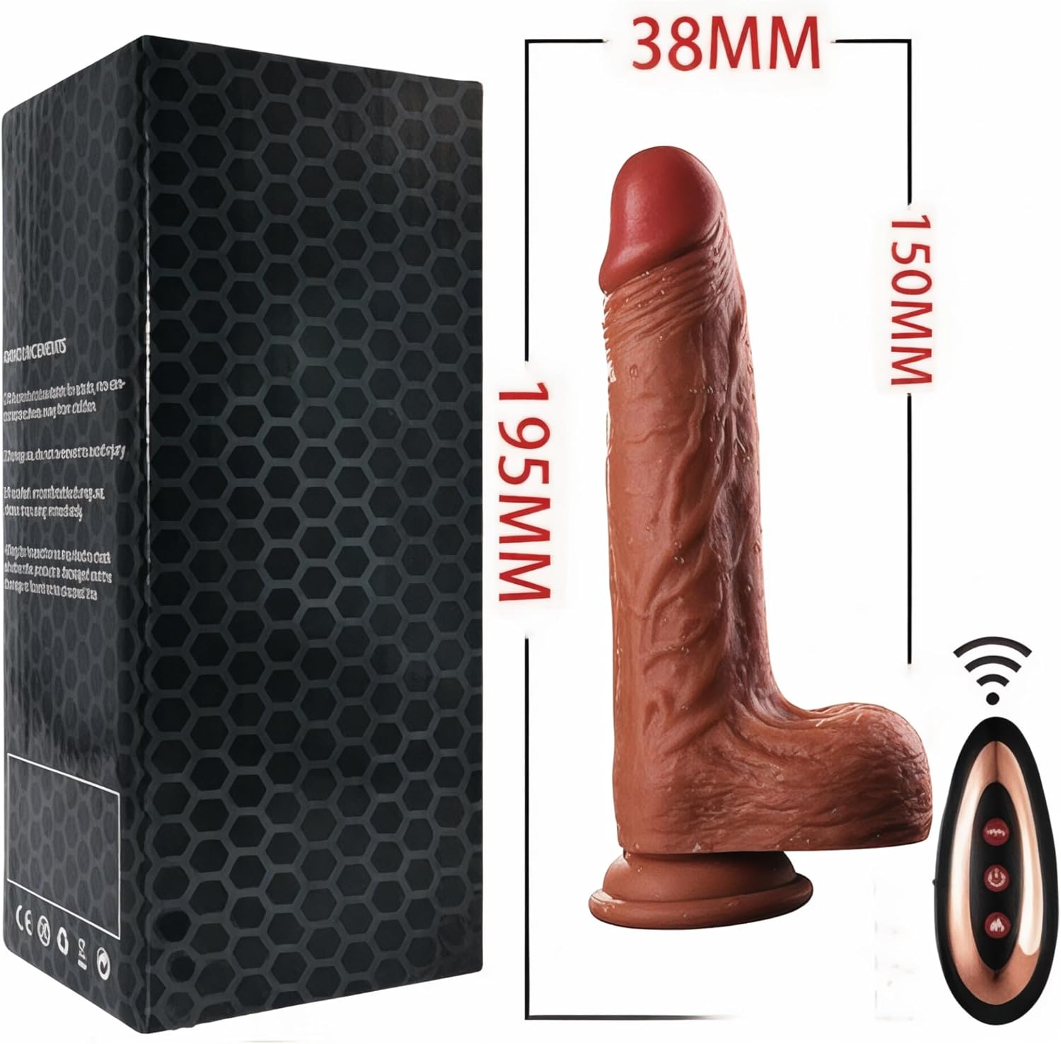 Moonuo Rechargeable Vibrating 9 inches Dildo - Image 5