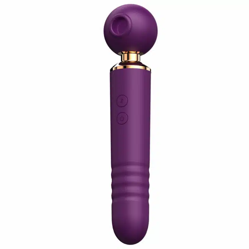 3 in 1 Sucking, Thrusting And Vibrating Meng Magic Wand Vibrator