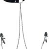 Choker Collar with Chain & Nipple Clamps BDSM  Accessory-Adjustable