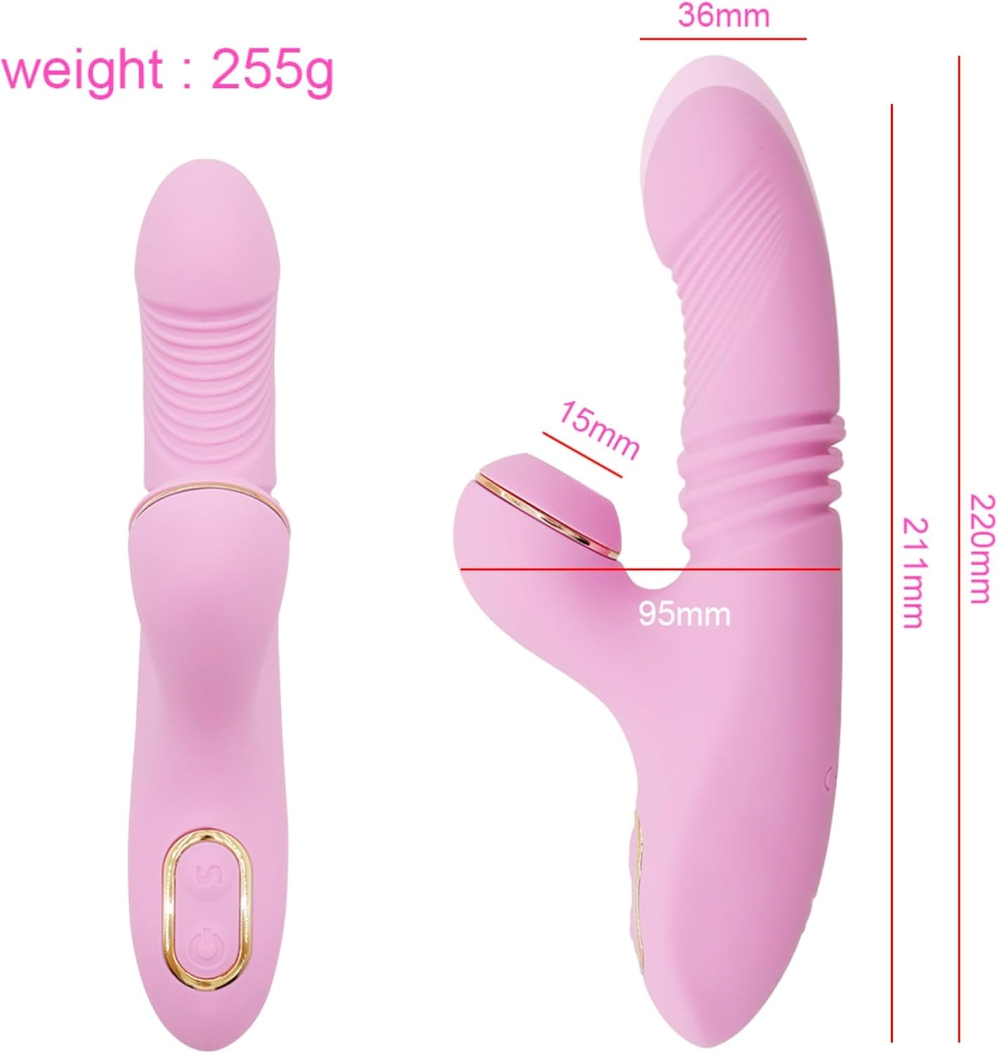 Sex Massager Vibrator Telescopic Thrusting G Spot Vibrator - Image 5