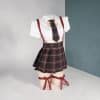 College Girl Style Lingerie With Seductive Suspenders